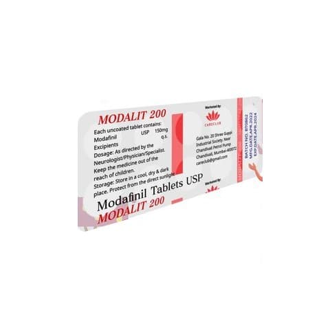Modalit 200mg Modafinil Tablet USP 100 tablet Eczane AB